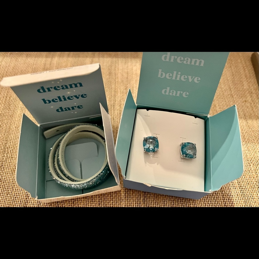 Origami Owl Disney Earrings & Bracelet Set